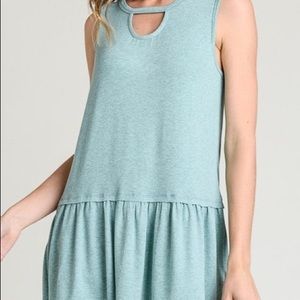 Mint Keyhole Top